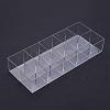 10 Compartments Rectangle Plastic Bead Storage Containers CON-Q024-60-1