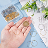 80Pcs 2 Colors 316 Surgical Stainless Steel Hoop Earrings Findings STAS-DC0016-50A-3