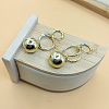 Fashionable Brass Round Hoop Earrings for Women WF1855-3-1