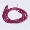 Spray Painted Crackle Glass Beads Strands X-CCG-Q002-4mm-08-2