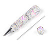 Fishtail Resin & Polymer Clay Pave Rhinestone Ball-Point Pen AJEW-T013-05D-3