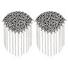 2Pcs Detachable Iron Tassel Epaulettes AJEW-FH0006-25P-1