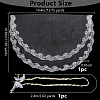 Polyester Wedding Lasso Chain & Flower Organza Bride Main Wedding Veil Headdress Sets HJEW-OC00101-2