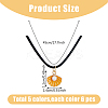 30Pcs 5 Color Zinc Alloy Enamel Shell Shape Pendant Necklaces Set with ABS Plastic Imitation Pearl Beaded NJEW-AB00020-2