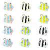 12Pcs 6 Colors Alloy Enamel Charms ENAM-CJ0007-49-1