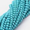 Synthetic Turquoise Beads Strands G-N0210-02-2mm-1