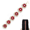 Retro Flower Alloy & Glass & ABS Plastic Hair Accessories EJEW-WH20018-02A-1