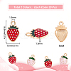 Light Gold Plated Alloy Enamel Pendants ENAM-SC0002-74-2