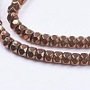 Electroplate Non-Magnetic Synthetic Hematite Beads Strands G-F562-S04-3