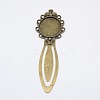 Tibetan Style Bookmark Cabochon Settings TIBE-S169-AB-NR-1