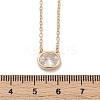 Brass Pave Clear Cubic Zirconia Pendant Necklaces for Women NJEW-Z079-02G-02-5