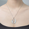 Non-Tarnish 201 Stainless Steel Hollow Sun & Moon Pendant Necklace NJEW-OY001-70-2