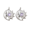 304 Stainless Steel Rhinestone Pendants STAS-Z166-24P-06-1