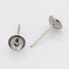 304 Stainless Steel Stud Earring Findings STAS-N019-15-6mm-1