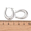 Non-Tarnish 304 Stainless Steel Chunky Oval Hoop Earrings for Women LS-EJEW-F283-08P-1-3