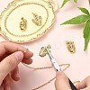 4Pcs 2 Style Rack Plating Brass Micro Pave Cubic Zirconia Pendants KK-CJ0002-76-5