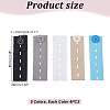 20Pcs 5 Colors Polyester & Spandex Adjustable Pants Waist Extender FIND-HY0004-39-2
