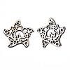 Unfinished Natural Poplar Wood Filigree Joiners Links WOOD-N006-75-2