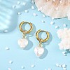 202 Stainless Steel & Natural Baroque Pearl Hoop Dangle Earrings EJEW-JE07334-1