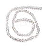 Electroplate Transparent Glass Beads Strands EGLA-K015-07D-2