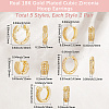 5 Piars 5 Style Brass Micro Pave Clear Cubic Zirconia Hoop Earrings EJEW-BBC0001-99-2