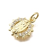 Brass Micro Pave Cubic Zirconia Pendants KK-P336-04B-G-2