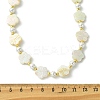 Electroplated Natural Freshwater Shell Flower and Shell Pearl Beaded Necklaces for Women NJEW-JN06209-4