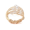 Copper Wire Wrapped Finger Rings RJEW-JR00684-5