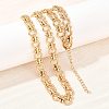 8MM 304 Stainless Steel Twisted Ring Link Chain Necklaces NJEW-Z105-04G-02-2