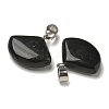 Natural Obsidian Pendants G-Z067-05P-02-3