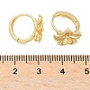 Flower Brass Hoop Earrings EJEW-Z102-01G-5