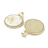 Brass Micro Pave Clear Cubic Zirconia Pendants KK-L213-010G-11-2