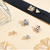 6Pcs 6 Styles Bees Zinc Alloy with Enamel Watch Band Studs FIND-UN0003-39-2