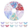 144Pcs 12 Color Transparent Spray Painted Glass Beads GLAA-CA0001-40-1