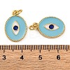 Brass Enamel Pendants KK-K339-08G-02-2
