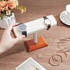 T-Shaped Bar Wood Covered with Faux Suede Bracelet Display Stands BDIS-WH0007-07A-4