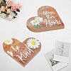Wooden Heart Shaped Blessed Sign Ornaments AJEW-WH20019-83B-7