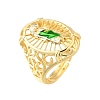Adjustable Brass Cuff Rings for Women RJEW-F181-03G-2