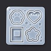 DIY PawPrint & Heart & Star & Rectangle Shaped Pendant Food-grade Silicone Molds SIMO-D001-05-3
