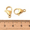 Ion Plating(IP) 304 Stainless Steel Lobster Claw Clasps STAS-AB15-G-01-3