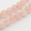 Natural Rose Quartz Round Beads Strands G-J302-06-8mm-1