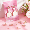 5 Pairs Rack Plating Brass Micro Pave Cubic Zirconia Earring Findings KK-BBC0011-72-4