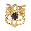 Natural Amethyst Finger Rings RJEW-U027-08G-05-2