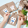 12Pcs 2 Colors Rectangle Linen Packing Pouches ABAG-FG0001-03-3