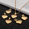 Fashionable 304 Stainless Steel Stamping Blank Tag Pendants STAS-J002A-01G-5