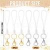 10Pcs 2 Colors Eco-Friendly Korean Waxed Polyester Cord Keychains KEYC-TA00035-3