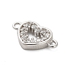 925 Sterling Silver Micro Pave Cubic Zirconia Connector Charms STER-U009-03P-02-2