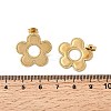 304 Stainless Steel Flower Stud Earrings LS-EJEW-F398-02G-3
