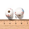 Valentine's Day Element Printed Wood Beads WOOD-R002-01-17-3