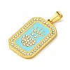 Ion Plating(IP) 304 Stainless Steel Pendants STAS-C101-08G-03-2